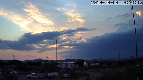 Sunset Time Lapse for August 9th 2018 - Morristown AZ Weather Share -