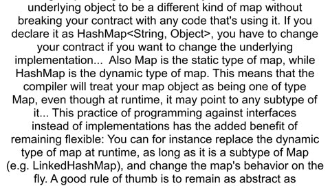 Hashmap VS Map in Java