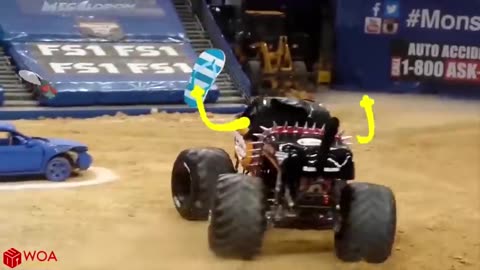 Crazy Monster Truck Freestyle Moments | Monster Jam highlights 2023 | Woa Doodles Funny Videos