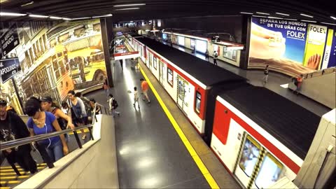 Metro Escuela militar metro station in Santiago, Chile