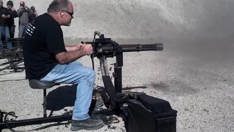 1000 round burst M134 Dillon Mini gun