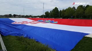 Ogromna zastava u Zagrebu čeka Vatrene