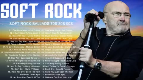 ELton Jonh, Michael Bolton, Rod Stewart, A-ha, Phil Collins, the best songs of the 70's 80 90