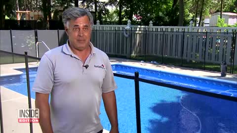 Heroic Dad Dives Over Fence to Rescue Toddler in Pool