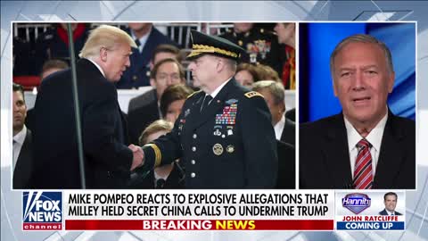 Pompeo reacts to bombshell allegations that Milley tried to undermine Trump