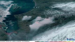 Satellite images show wildfires burning in Quebec