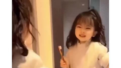 Doing crazy dance in front mirror