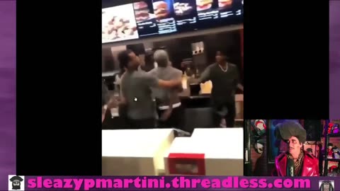 McDonalds Employee Serves it His Way to a Counter Jumping Moron