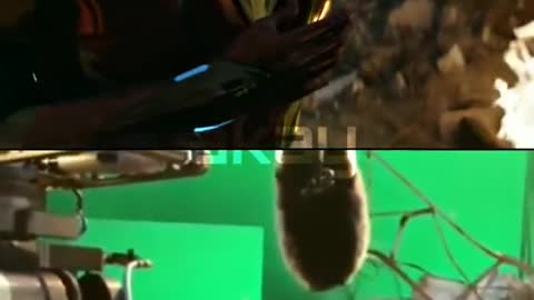 Iron Man and Spiderman, Endgame scene, reel Vs real.