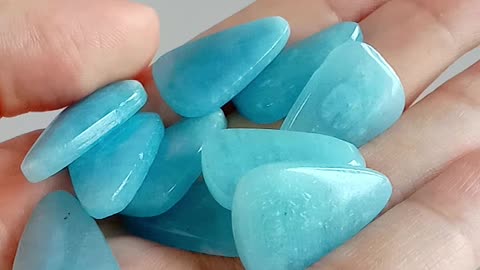 Milky Bule Aquamarine High Quality Loose Beads Making Necklace Jewelry 20231010-01-08