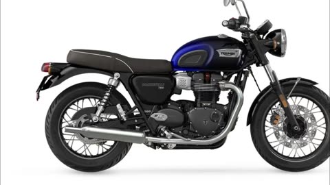 2024 Triumph Bonneville T100 Blue Stealth Edition