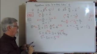 Math Equations Set B 04 With 'x' on Both Sides With x on the Denominator Mostly for Years/Grade 9 and 10