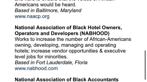 Black ONLY Organizations in America