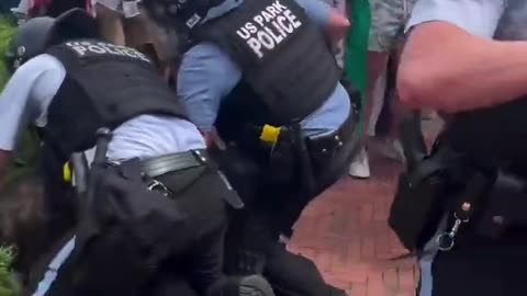 Violent anti Israel terrorists fight with police