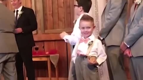 Kids add some comedy to a wedding! - Ring Bearer Fails