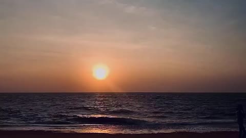 Time-lapse sunset on the beach