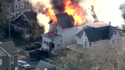 Fire engulfs Pennsylvania home after shooting incident