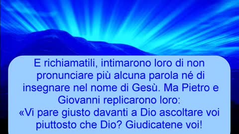 ATTI DEGLI APOSTOLI Cap 3 e 4 Non vi è sotto il cielo altro nome dato agli uomini in virtù del quale possano essere salvati Festa del Santissimo. Nome di Gesù Domenica 2 Gennaio 2022 Atti degli apostoli 4:12