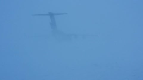 C-17 Globemaster taking off from CFS Alert Nunavut.