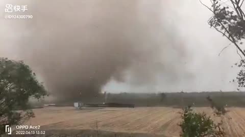 Tornado in Henan Province (China, June 13, 2022).