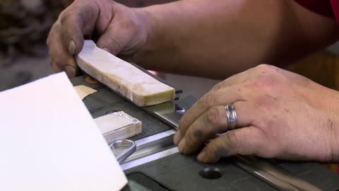 US Army Officer Sword Making In Forge In Fire