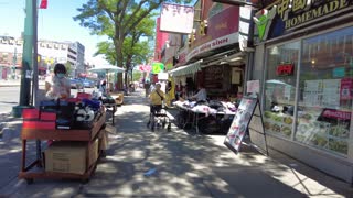 Walking down Spadina Avenue Toronto Ontario Canada 07 03 2022