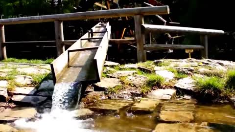 [Crude TECHNOLOGY | ANCIENT WOODEN WATER WHEEL] INVENTION | HISTORICAL | HYDROPOWER AGRICULTURE