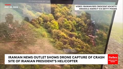 BREAKING: Iranian News Outlet Shows Drone Capture Of Crash Site Of Iranian President's Helicopter