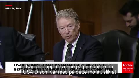 [Norske] JUST IN- Rand Paul Grills Samantha Power About Gain-Of-Function Research