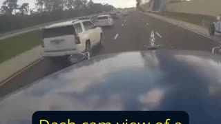 Plane Crash on the road . A Dash cam video shows moments plane crashed