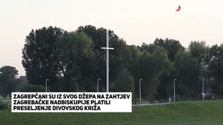 Divovski križ sa zagrebačkog hipodroma preseljen na savski nasip