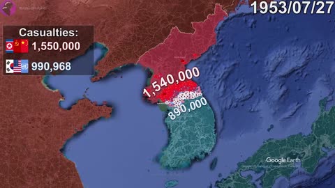 The Korean War using Google Earth