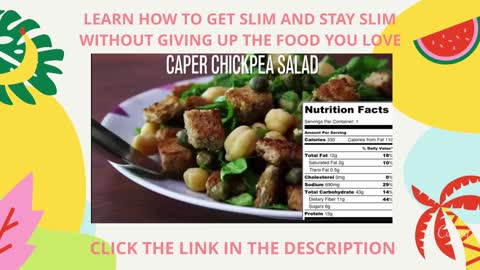 WEIGHT LOSS IDEAS HEALTHY LUNCH #1 CAPERS AND CHICKPEA SALAD