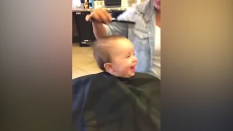 Cute Baby Try Not To Laugh - Cute Babies Haircut.