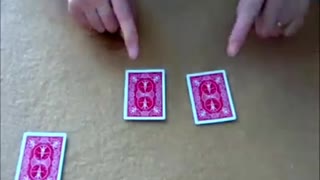 Three Cards Change Their Positions Seemingly By Magic