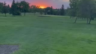 Crazy view at sunset at 10 pm in the garden CA AB Edmonton