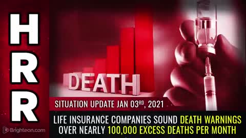 LIFE INSURANCE COMPANIES SOUND DEATH WARNINGS AS EXCESS DEATHS HAVE INCREASED BY 100,000 PER MONTH !