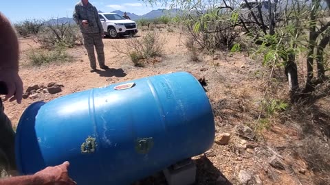 Showing Senator Hart The Cartel Water Aid Stations in Pima County