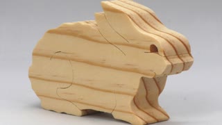 Handmade Small Wood Toy Bunny Rabbit - Mini Animal