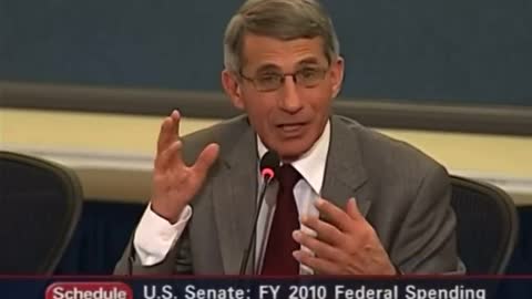 Fauci on Dec 11, 2009 explains the Endgame - Mandatory Universal Vaccine