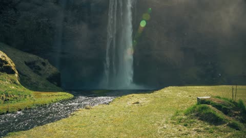 Huge Mountain Waterfall