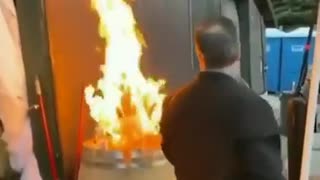 WATCH: Heavily intoxicated man almost burns down entire wedding