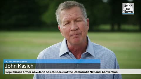 Republican Former Gov. John Kasich speaks at the Democratic National Convention