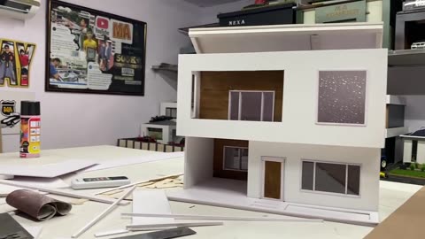 DIY Mini Duplex Villa Luxury House Model - Gated Community Street Diorama