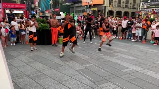 Street dancers, Times Square Manhattan, New York City