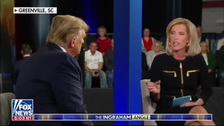 President Trump with Laura Ingraham