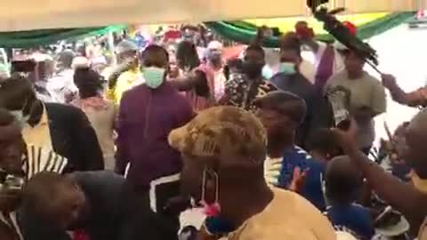 Hon Afenyo-Markin seen dancing to traditional music