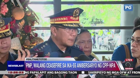 PNP, walang ceasefire sa ika-55 anibersaryo ng CPP NPA
