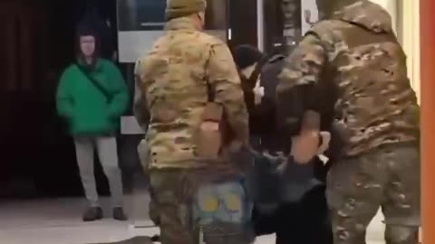 Forced recruiting in Lvov, Ukraine