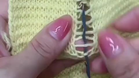 Here's a tutorial on how to mend a sweater